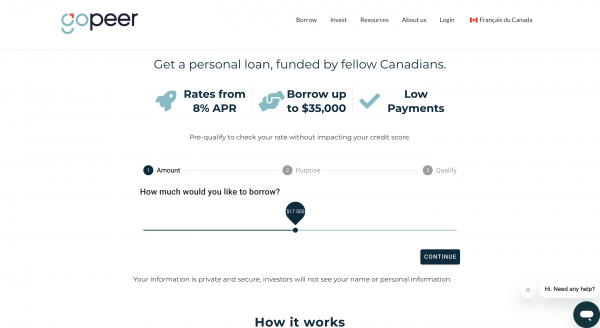 goPeer – Mortgages up to $25.000