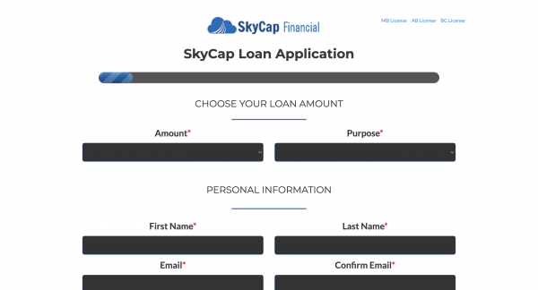 SkyCap Financial – Loans up to $1.500