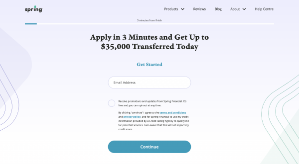 Spring Financial – Loans up to $35 000